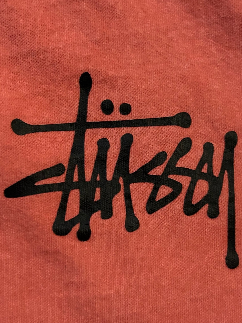 Stussy Coral (Pink/Red) T-Shirt - Men’s Small - Large Back Graphic Logo Tee - Picture 6 of 8